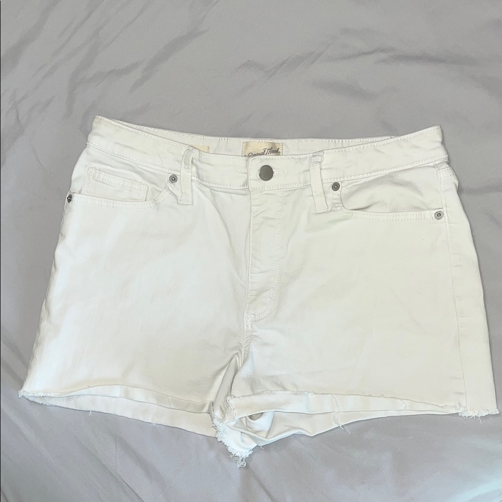 Universal Thread High Rise Midi White Jean Shorts